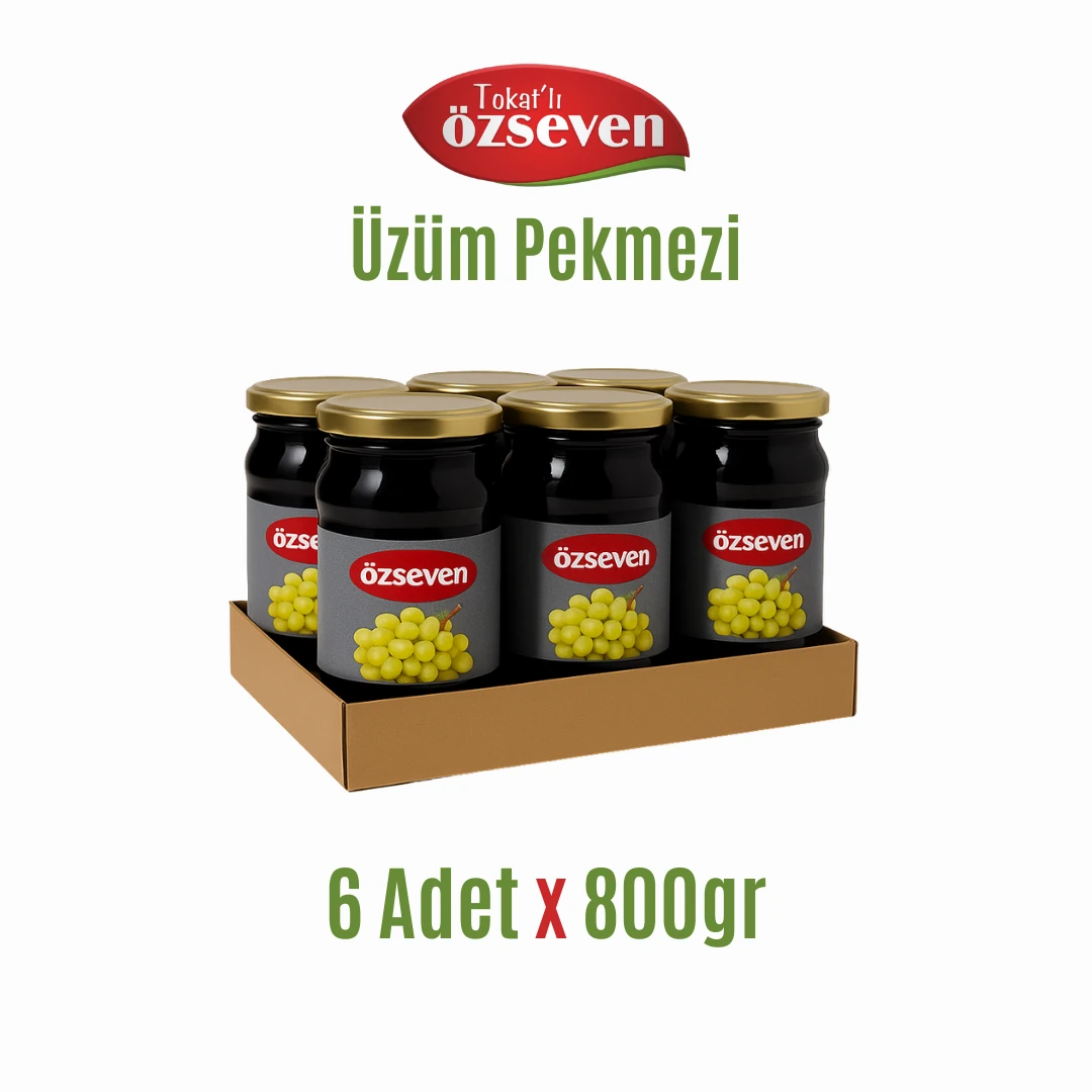 Özseven Üzüm Pekmezi 800gr (6'lı Toptan Fırsat Paketi)