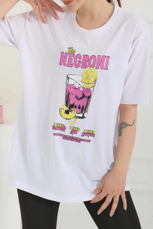 [SERİ]  Oversize T- Shirt - 20523 Beyaz