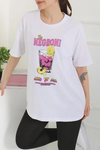 [SERİ]  Oversize T- Shirt - 20523 Beyaz