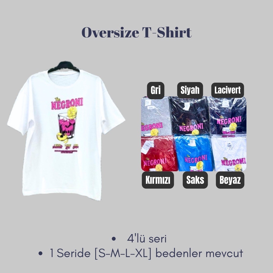 [SERİ]  Oversize T- Shirt - 20523 Gri