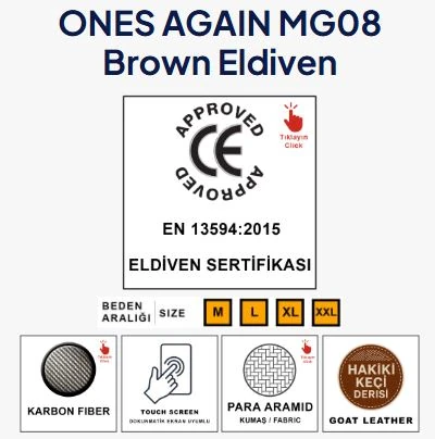 YAZLIK ELDİVEN ,SİYAH, ONES AGAIN MG08 Brown Eldiven