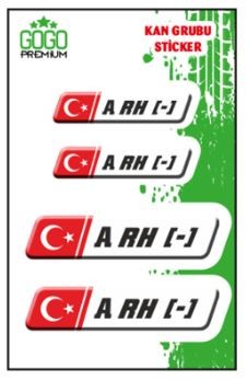 KAN GRUBU II A Rh(-) BEYAZ DÖRTLÜ DAMLA ETİKET