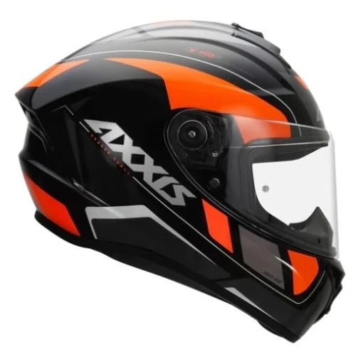 FULLFACE KASK BEDEN:XL / SİYAH-TURUNCU/ AXXIS DRAKEN S SLIDE B4 MAT FLUOR ORANGE
