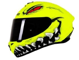 FULLFACE KASK Beden:M / AXXIS DRAKEN FORZA MATT FLUO YELLOW