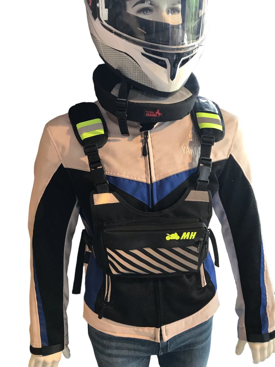 Reflektörlü Su Geçirmez Motorcu Göğüs Çantası