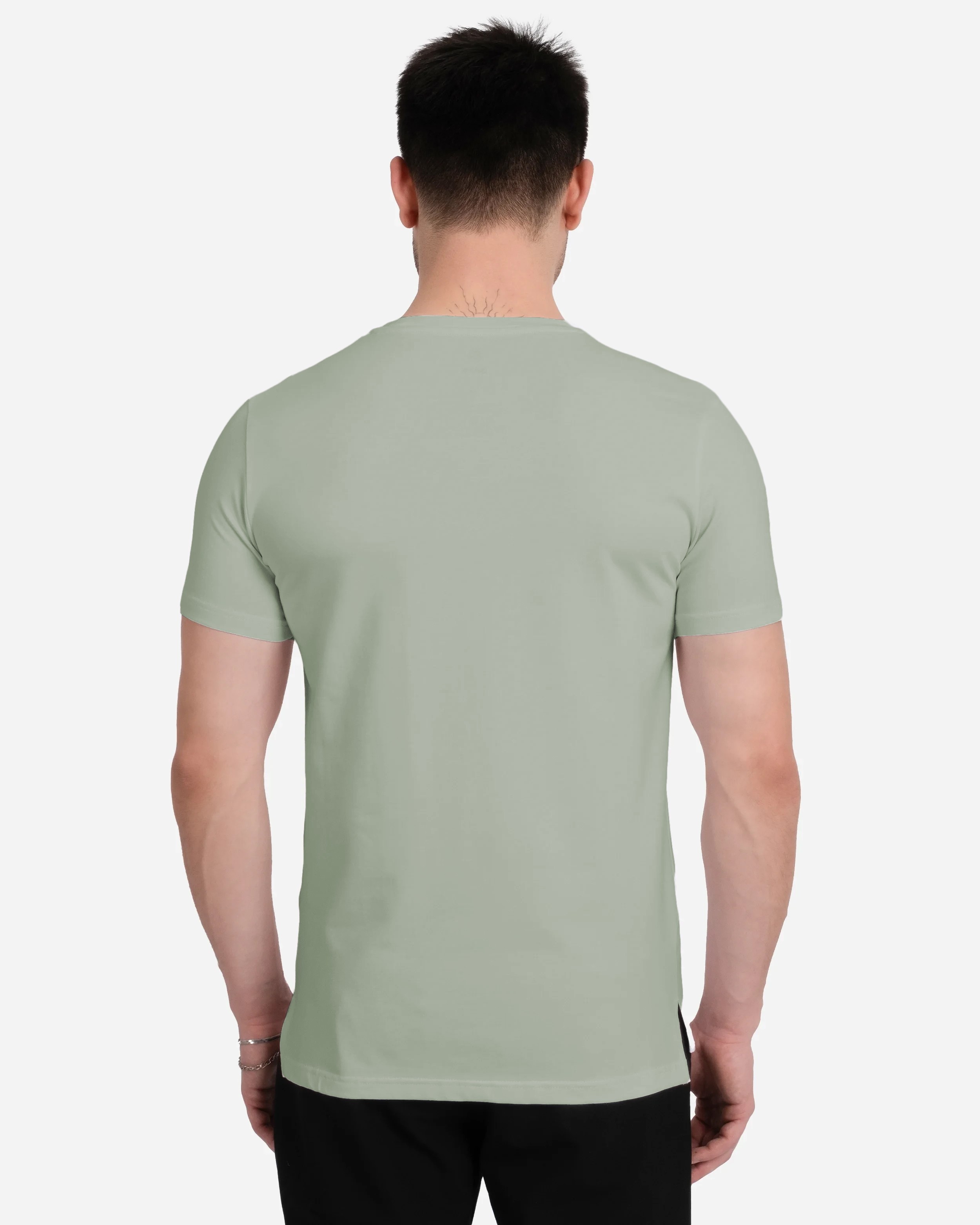 ED Men's Green Basic T-Shirt