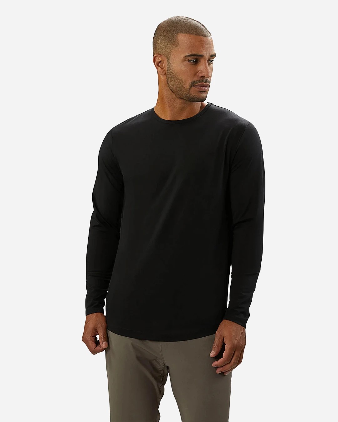 AD Erkek Siyah Basic Sweatshirt