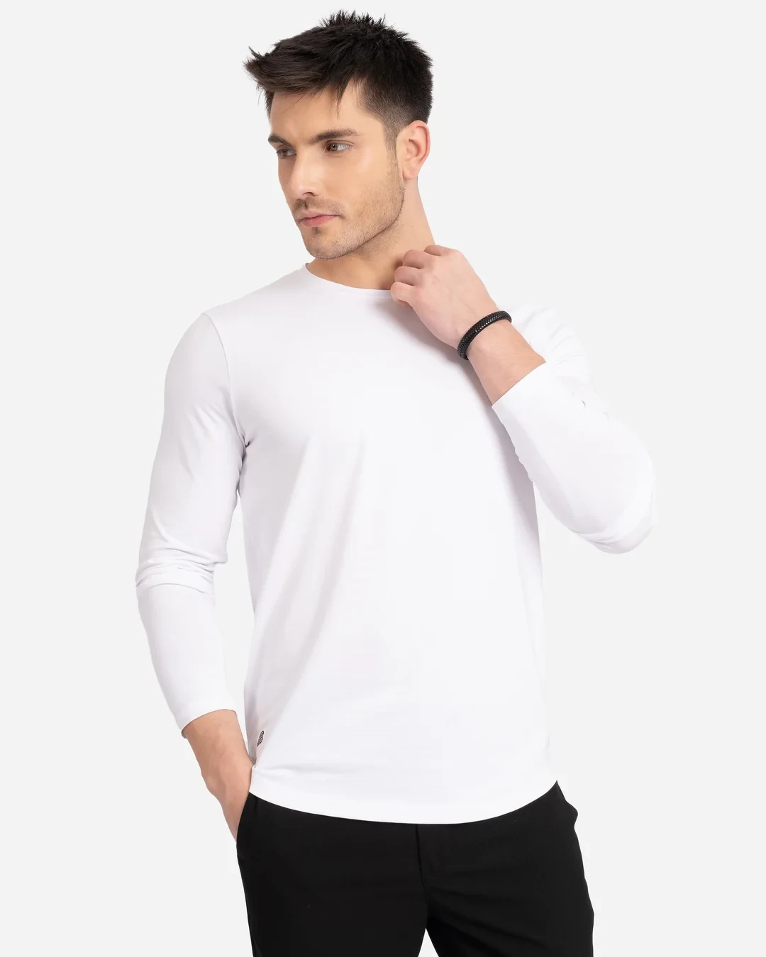 AD Erkek Beyaz Basic Sweatshirt (ÖN SİPARİŞ)