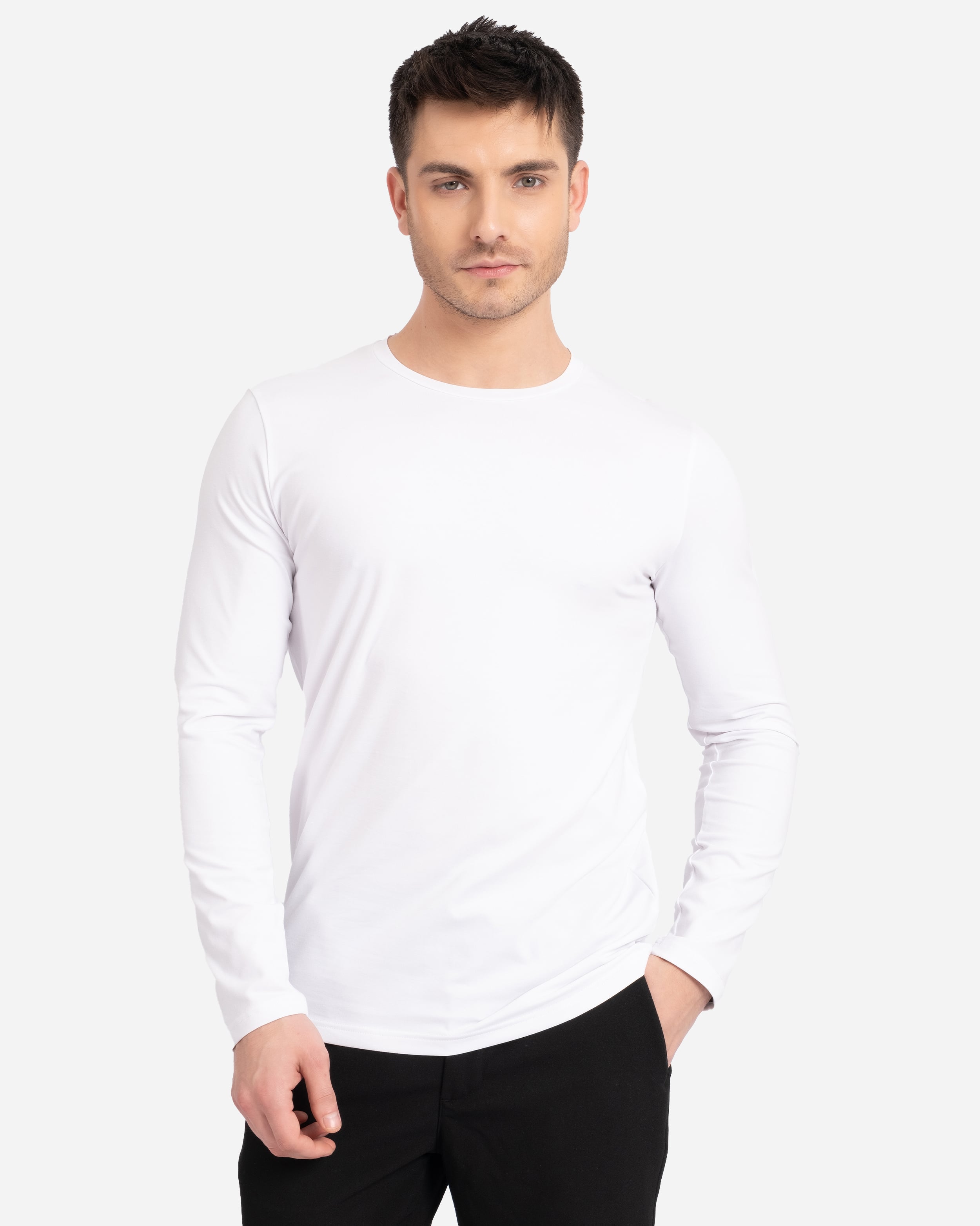 AL Erkek Beyaz Basic Sweatshirt (ÖN SİPARİŞ)