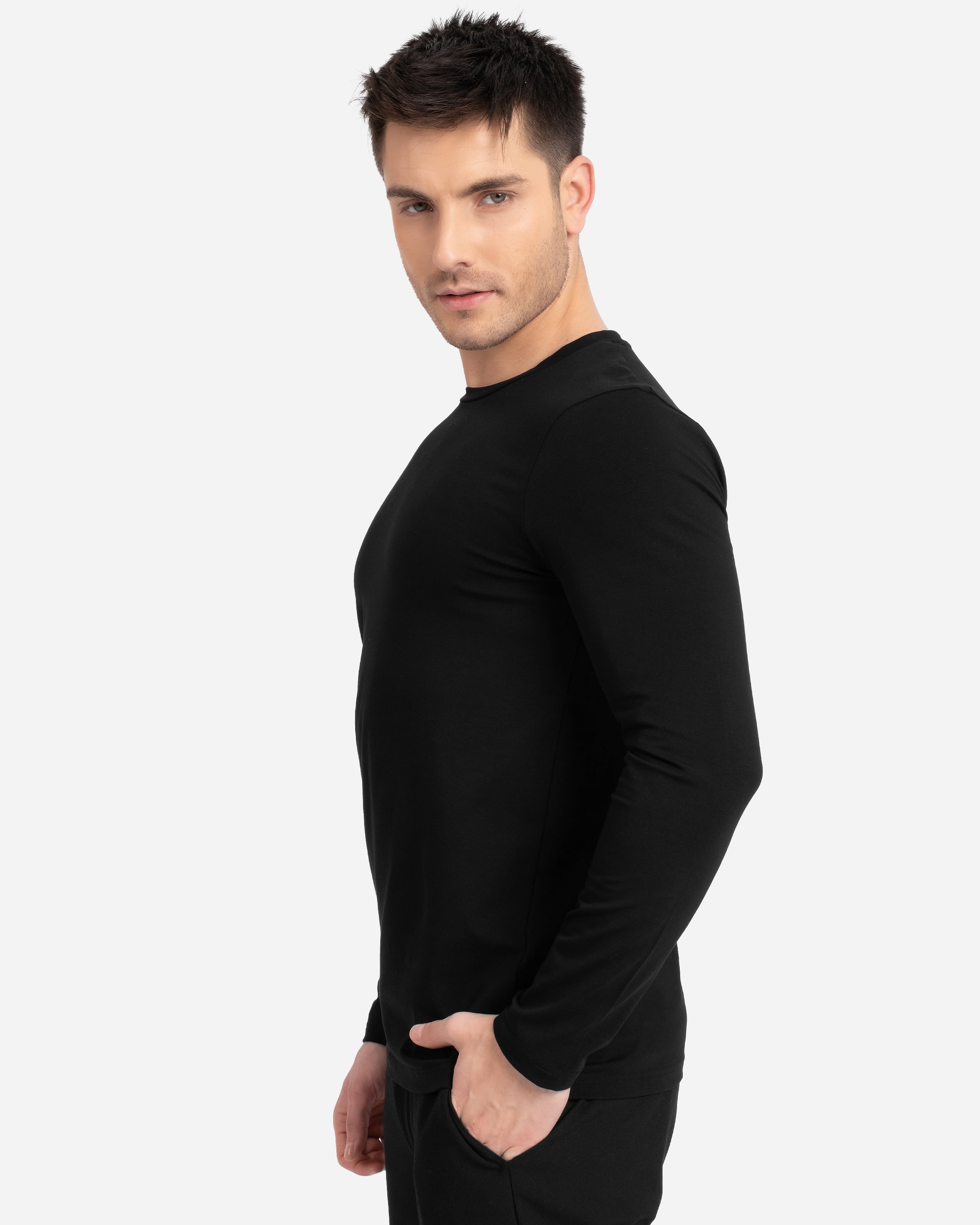 AD Erkek Siyah Basic Sweatshirt (ÖN SİPARİŞ)