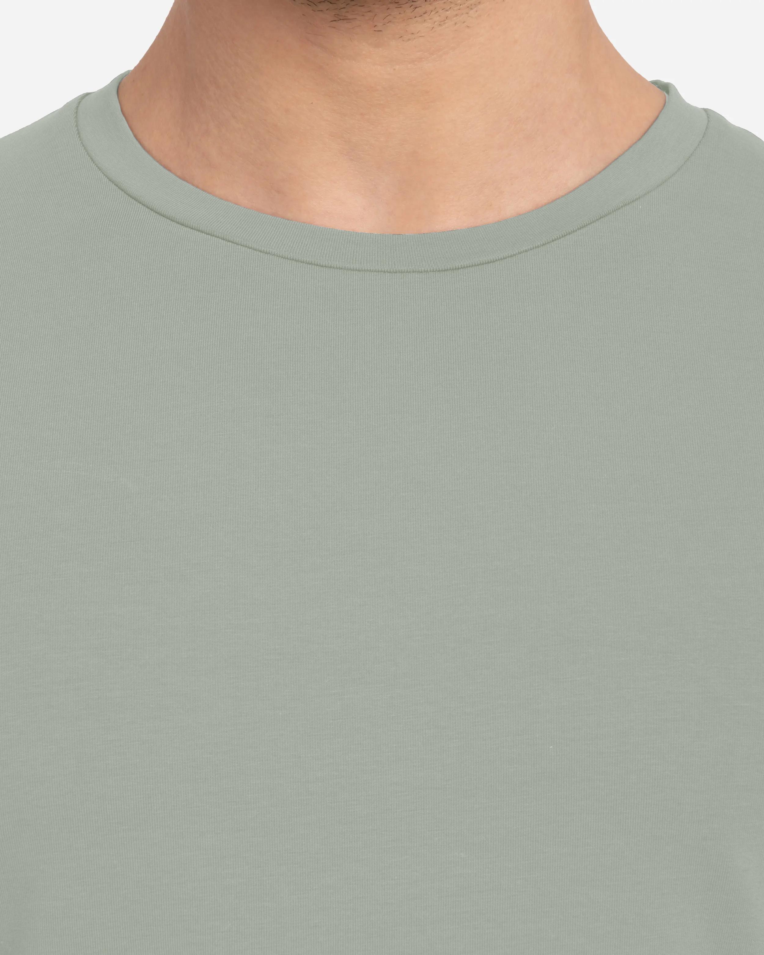 ED Men's Green Basic T-Shirt