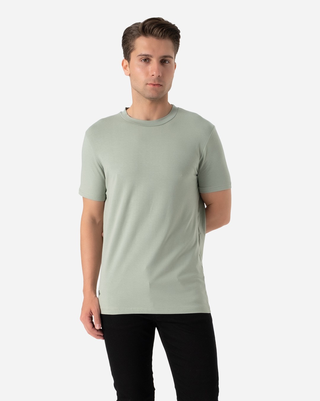 AL Men's Green Basic T-Shirt