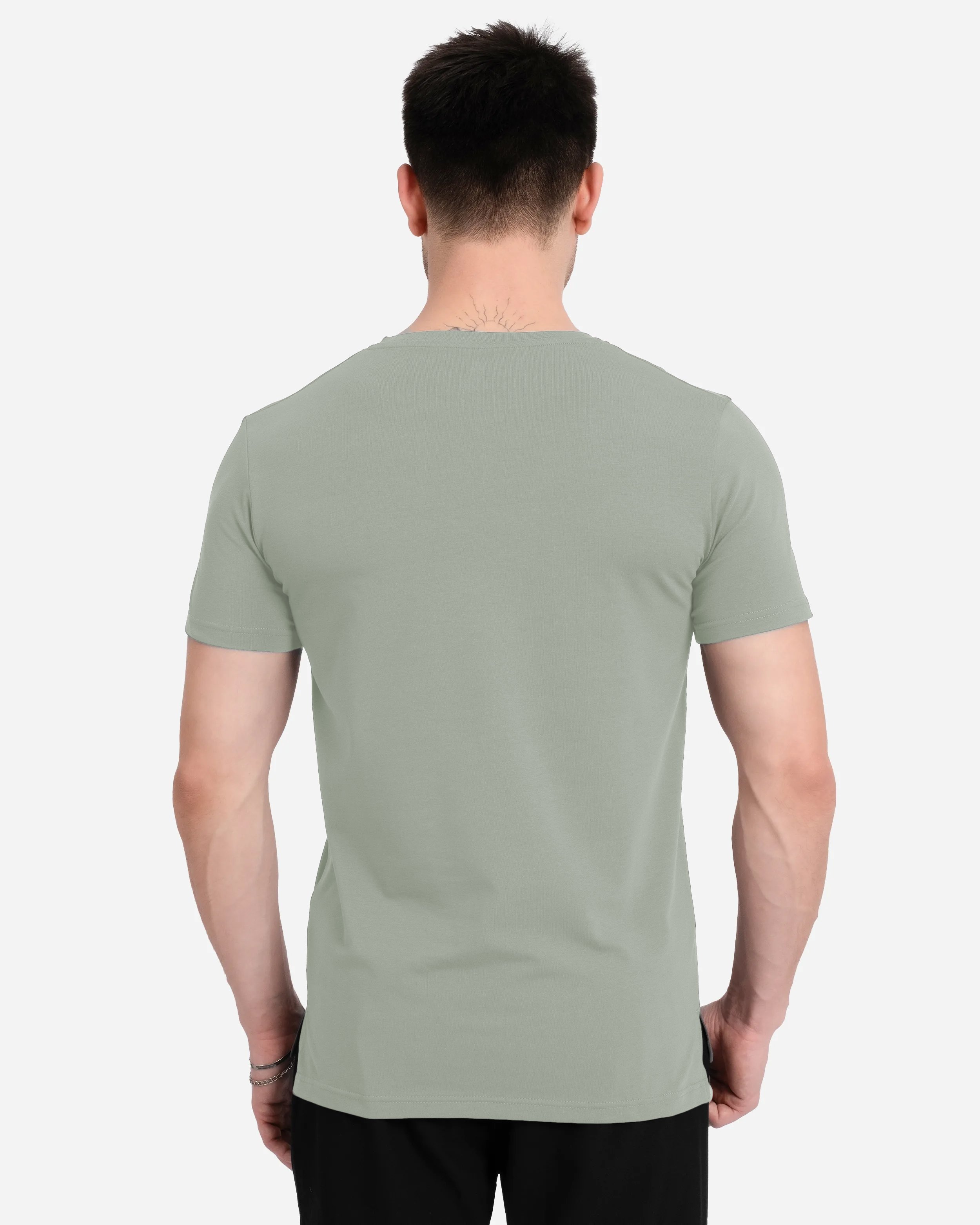 ED Men's Green Basic T-Shirt