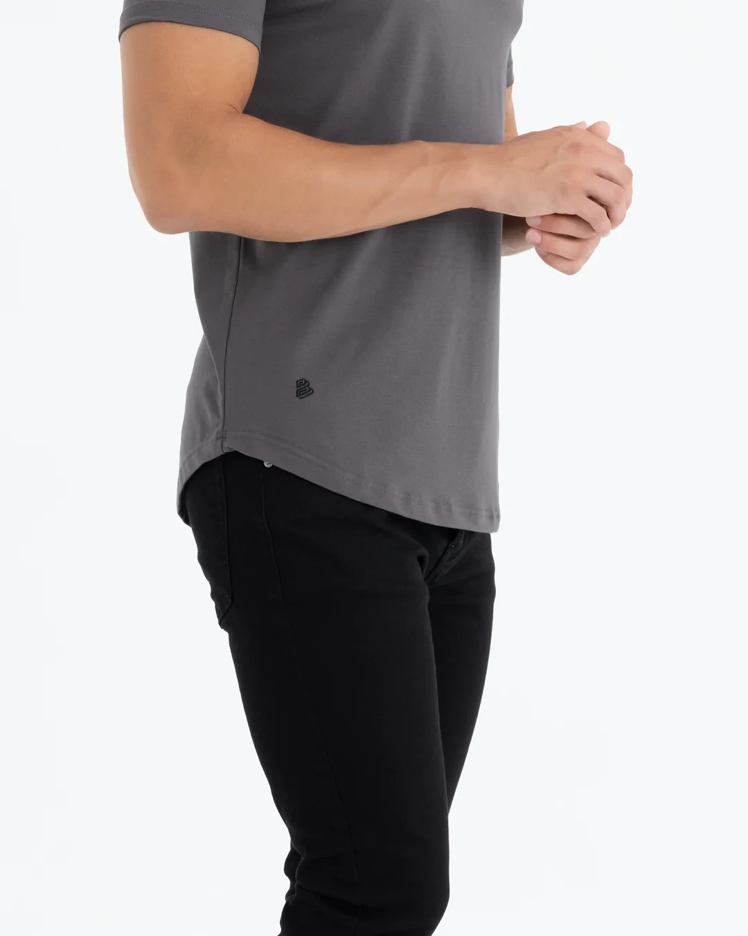 AD Erkek Gri Basic Tişört (ÖN SİPARİŞ)