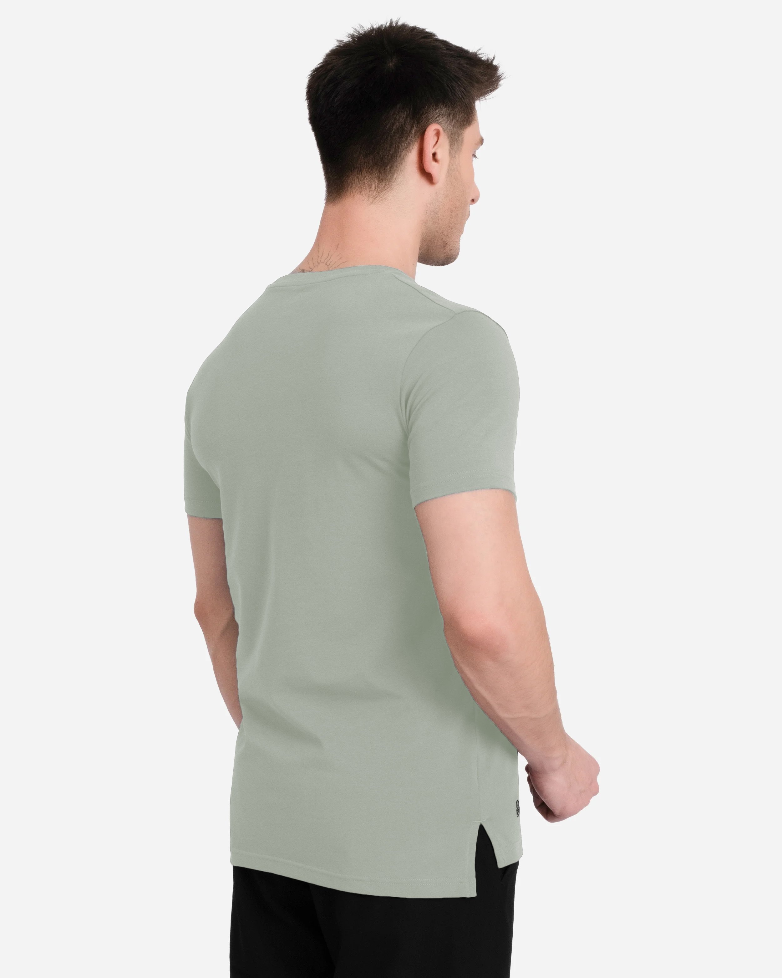 ED Men's Green Basic T-Shirt