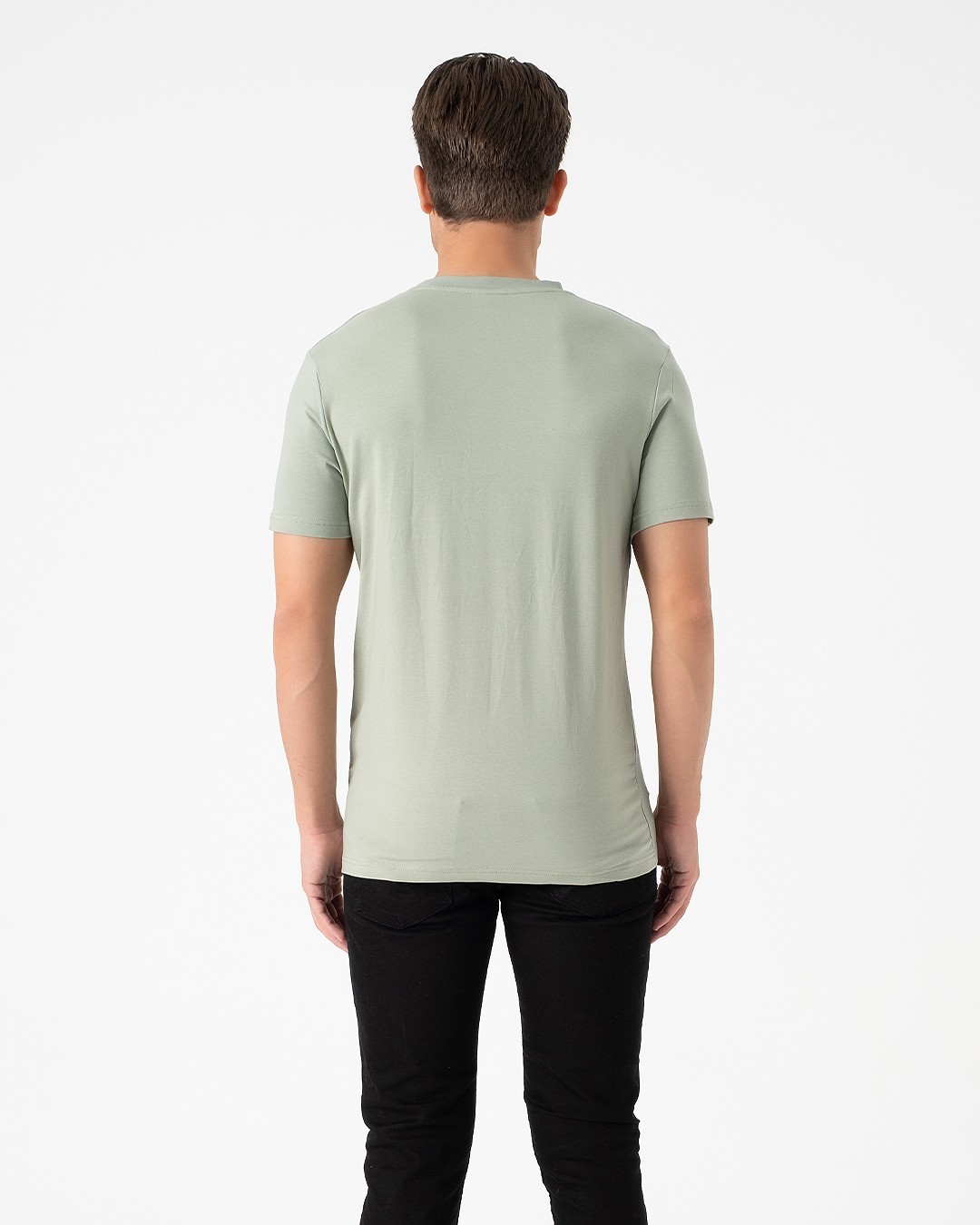 AL Men's Green Basic T-Shirt