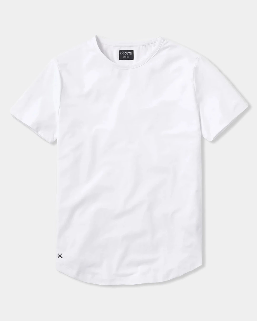 AD Men's White Basic T-Shirt