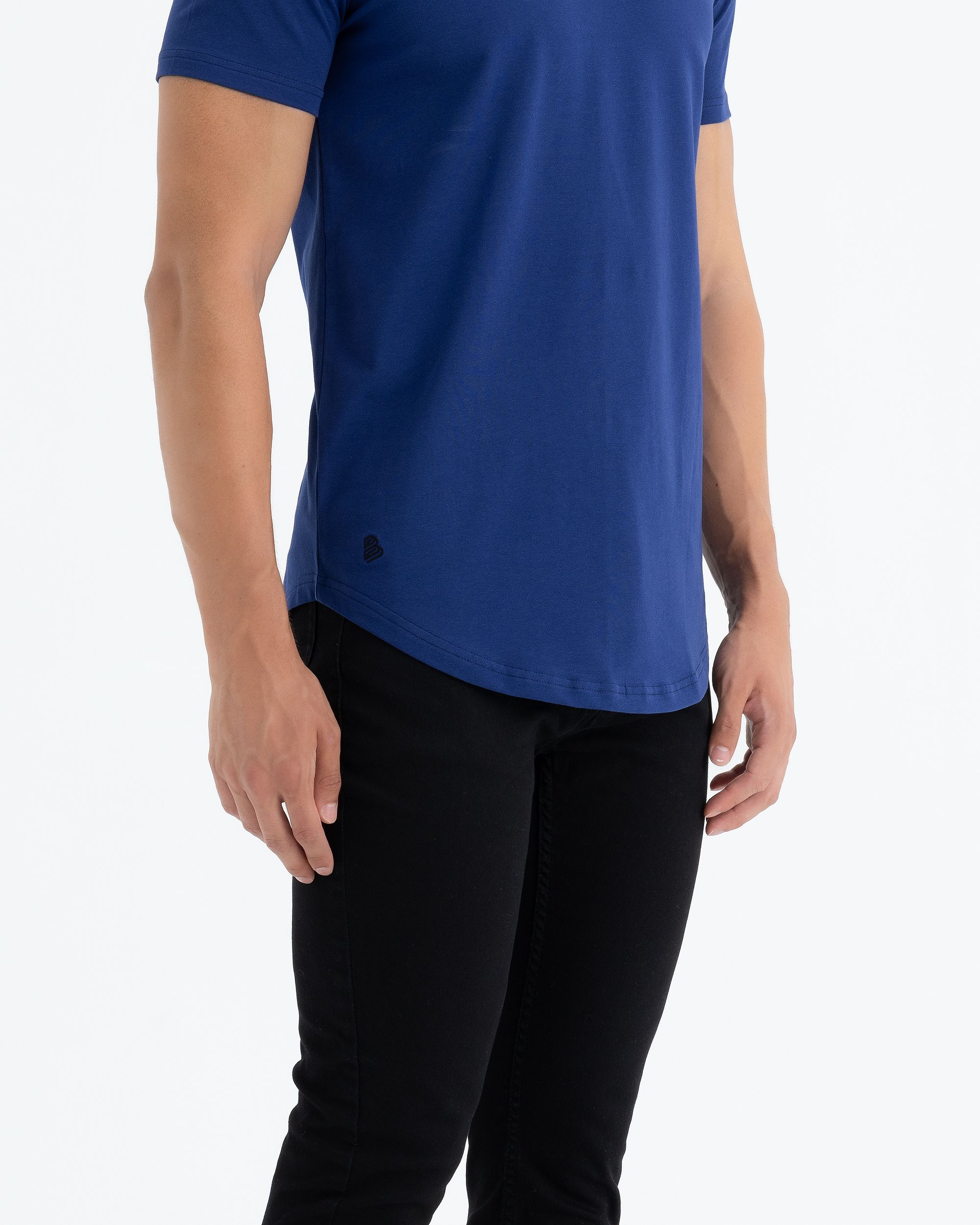 AD Men's Navy Blue Basic T-Shirt