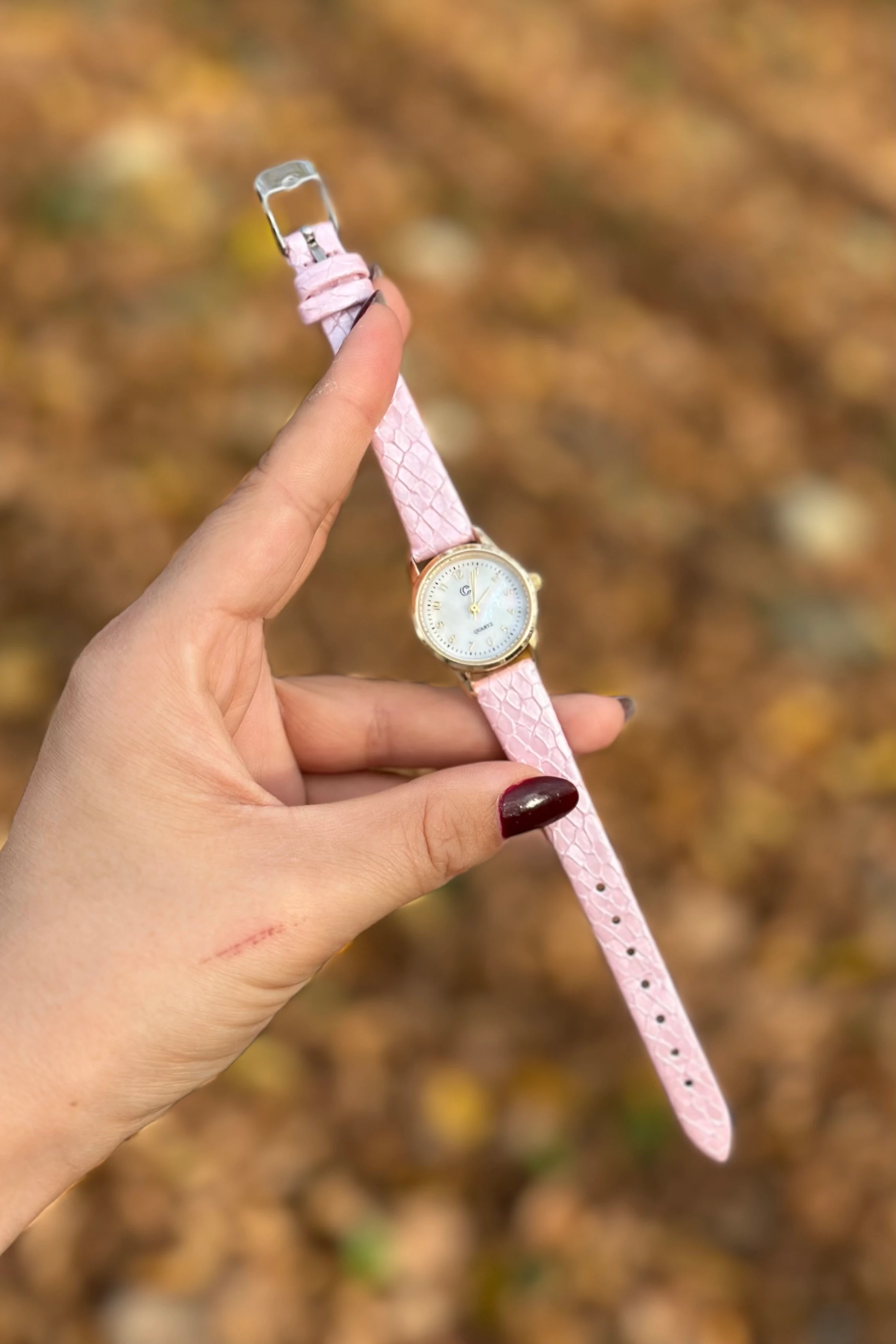 Calista I Deri Kordon Kadın Saat - Pembe