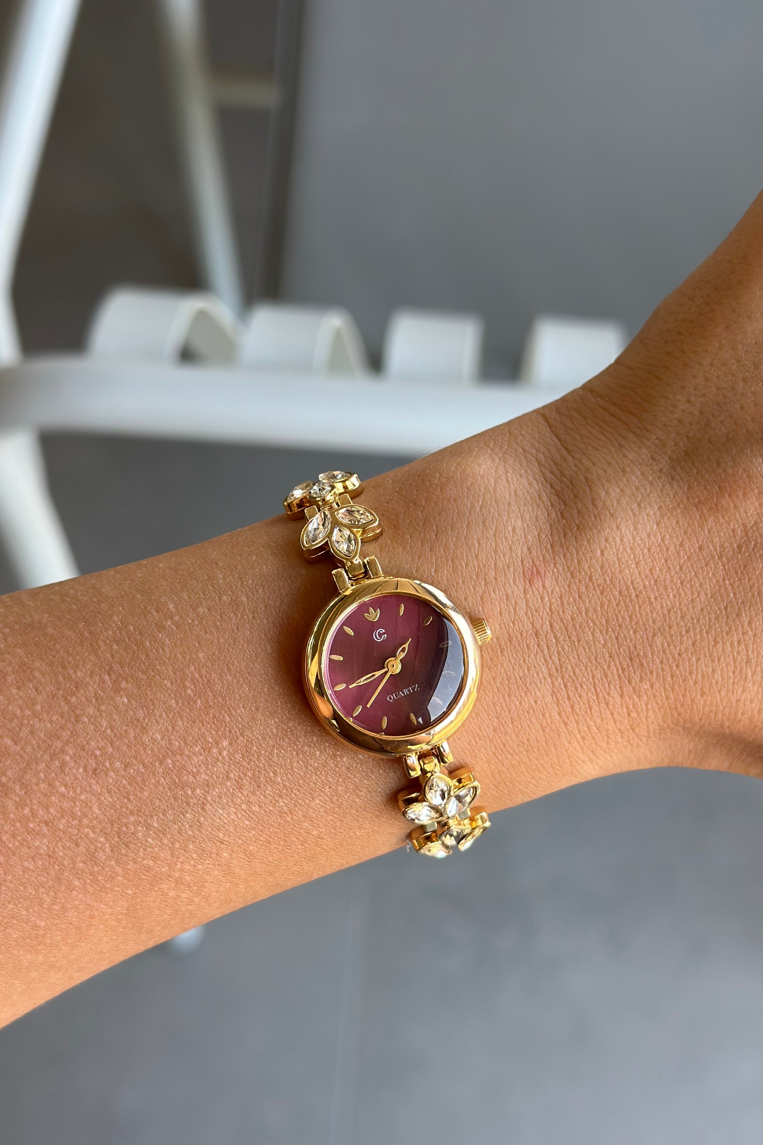 Palma I Saat - Gold Bordo