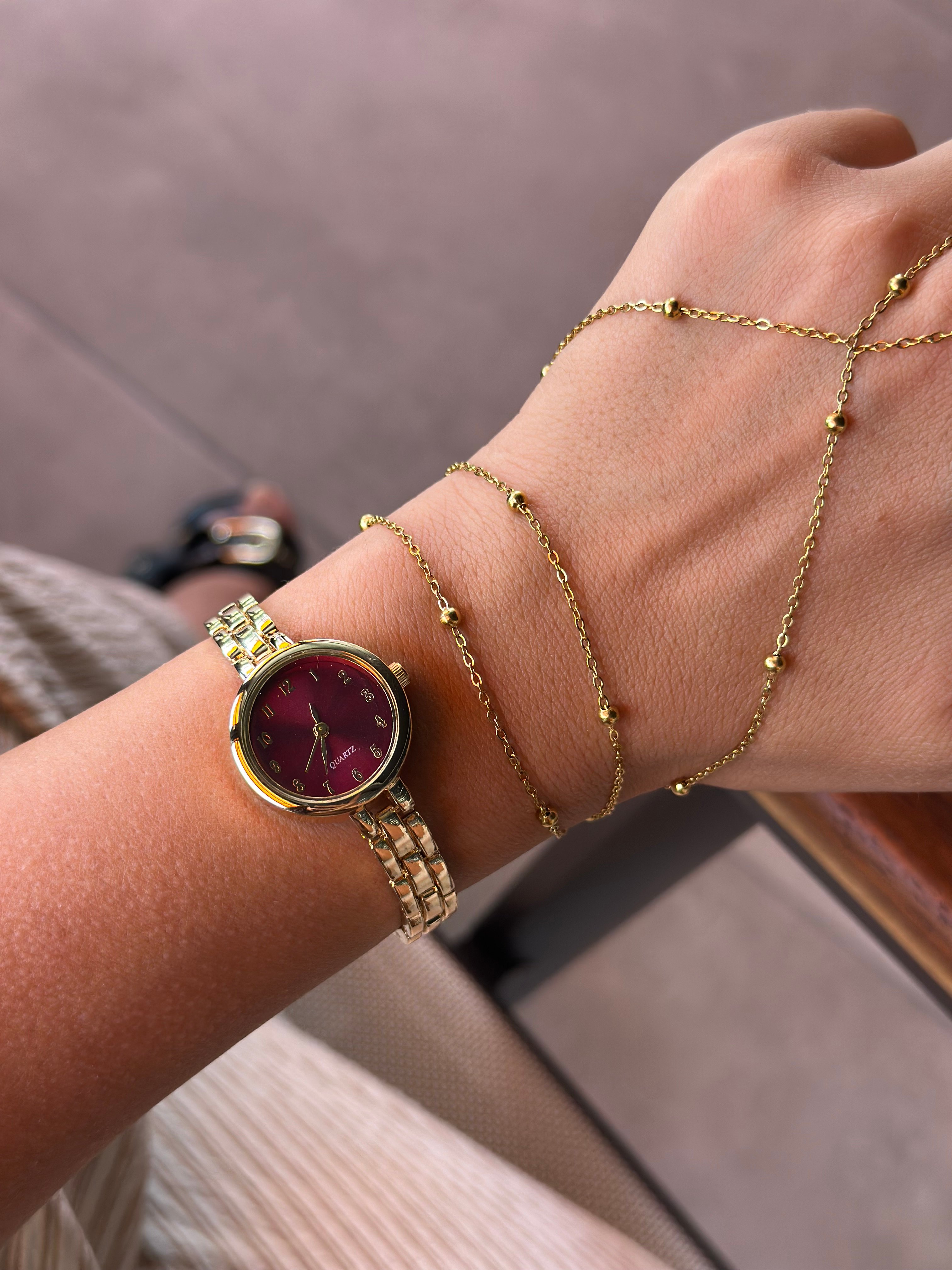 Celia I Saat - Gold Bordo