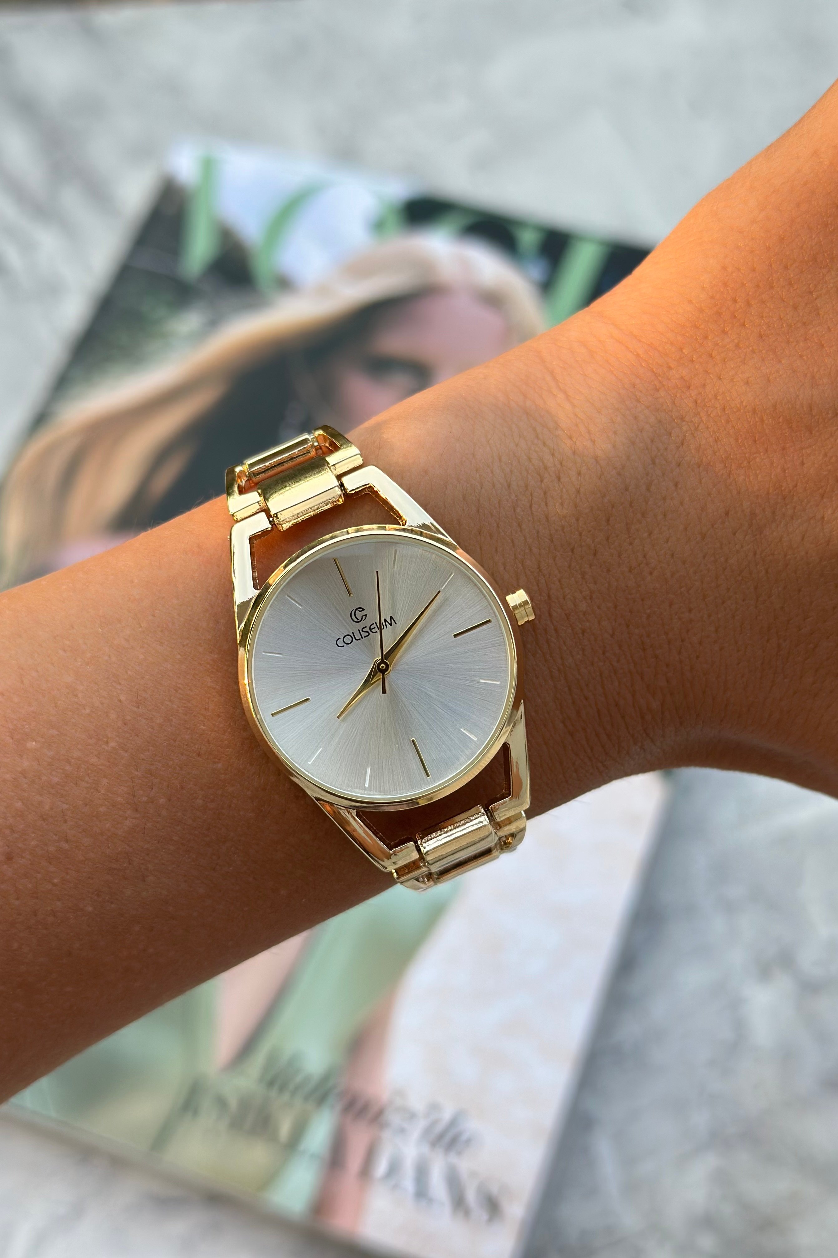 Amoro Saat - Gold-Beyaz