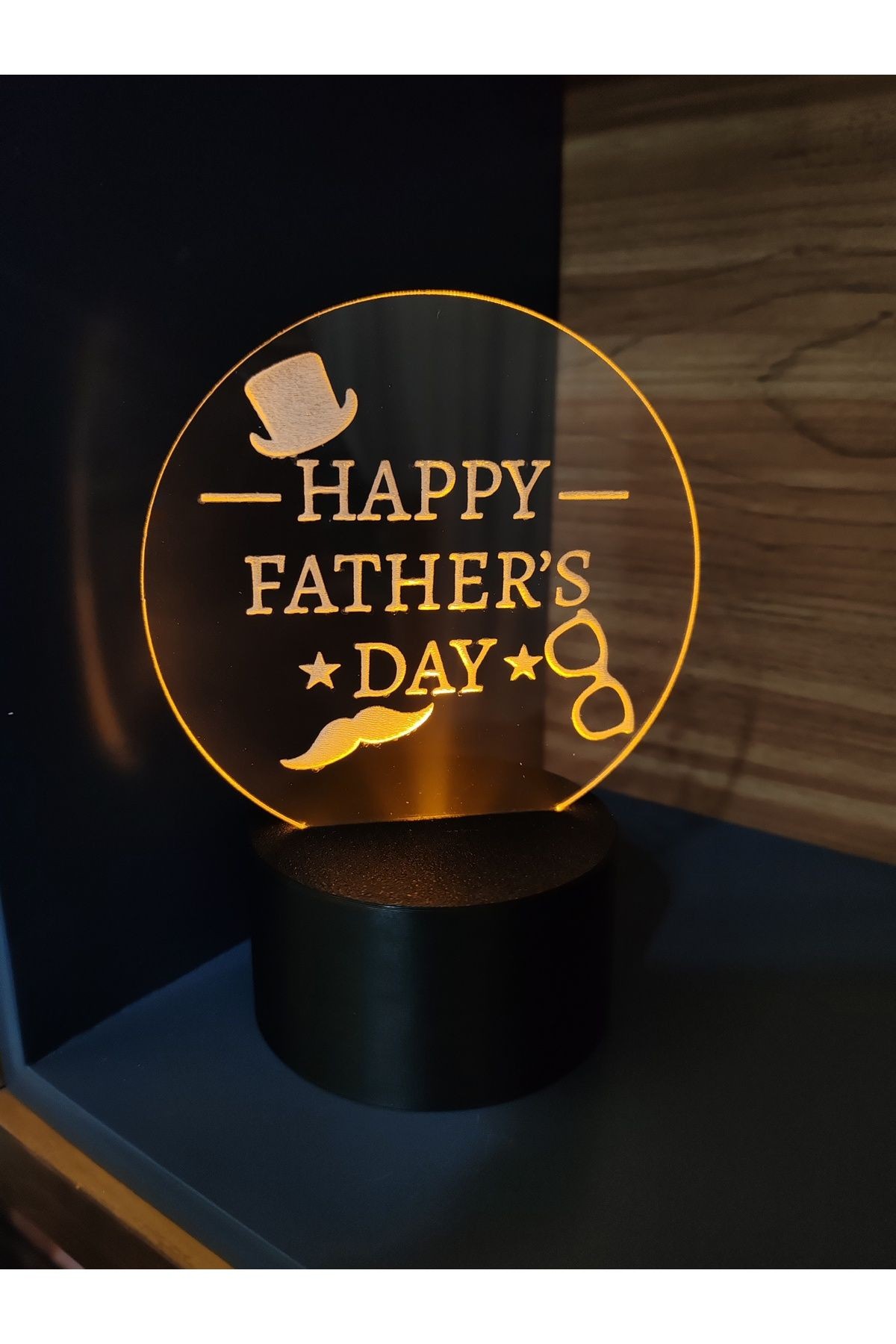 BABALAR GÜNÜ HAPPY FATHERS DAY MASA LAMBASI ( PİLLİ )