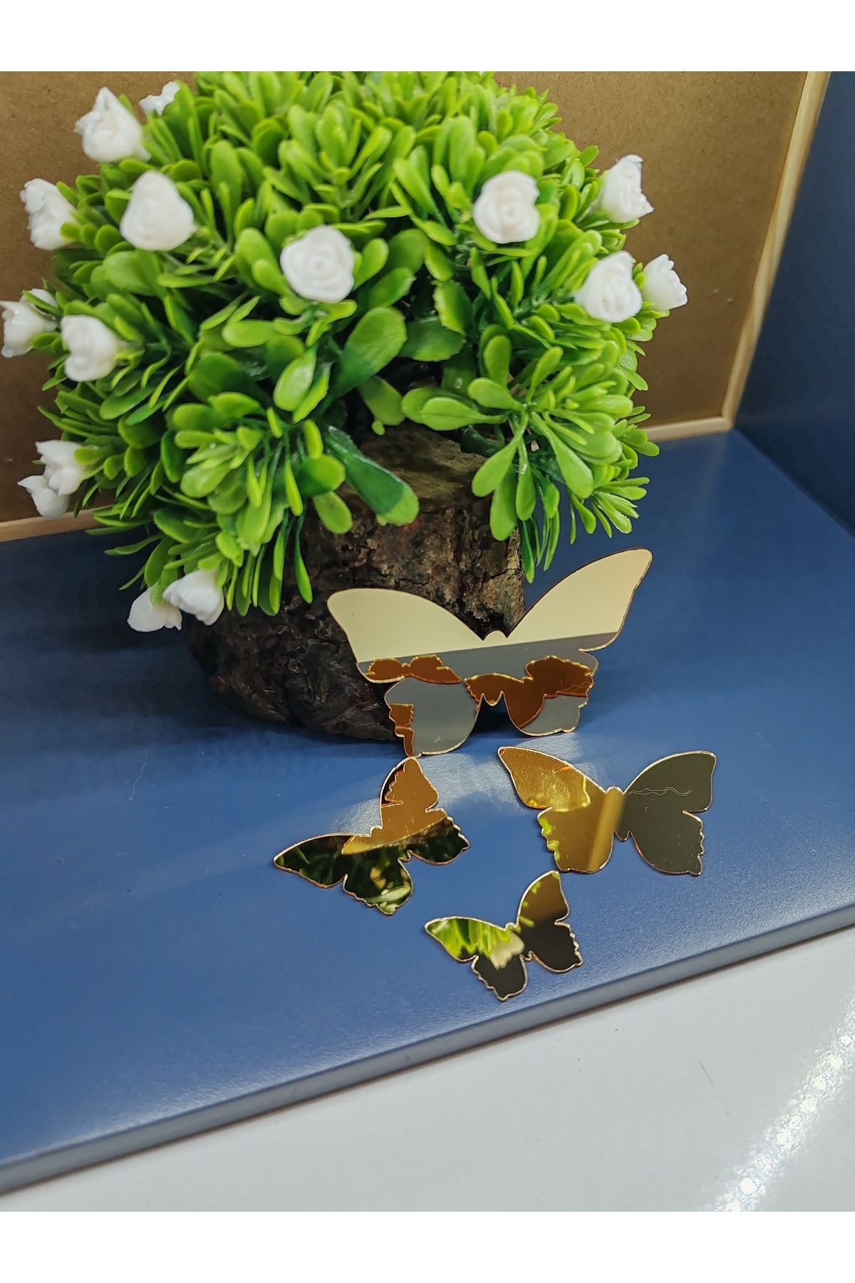 KELEBEK GOLD YAPIŞKANLI PLEKSİ (4 LÜ PAKET)