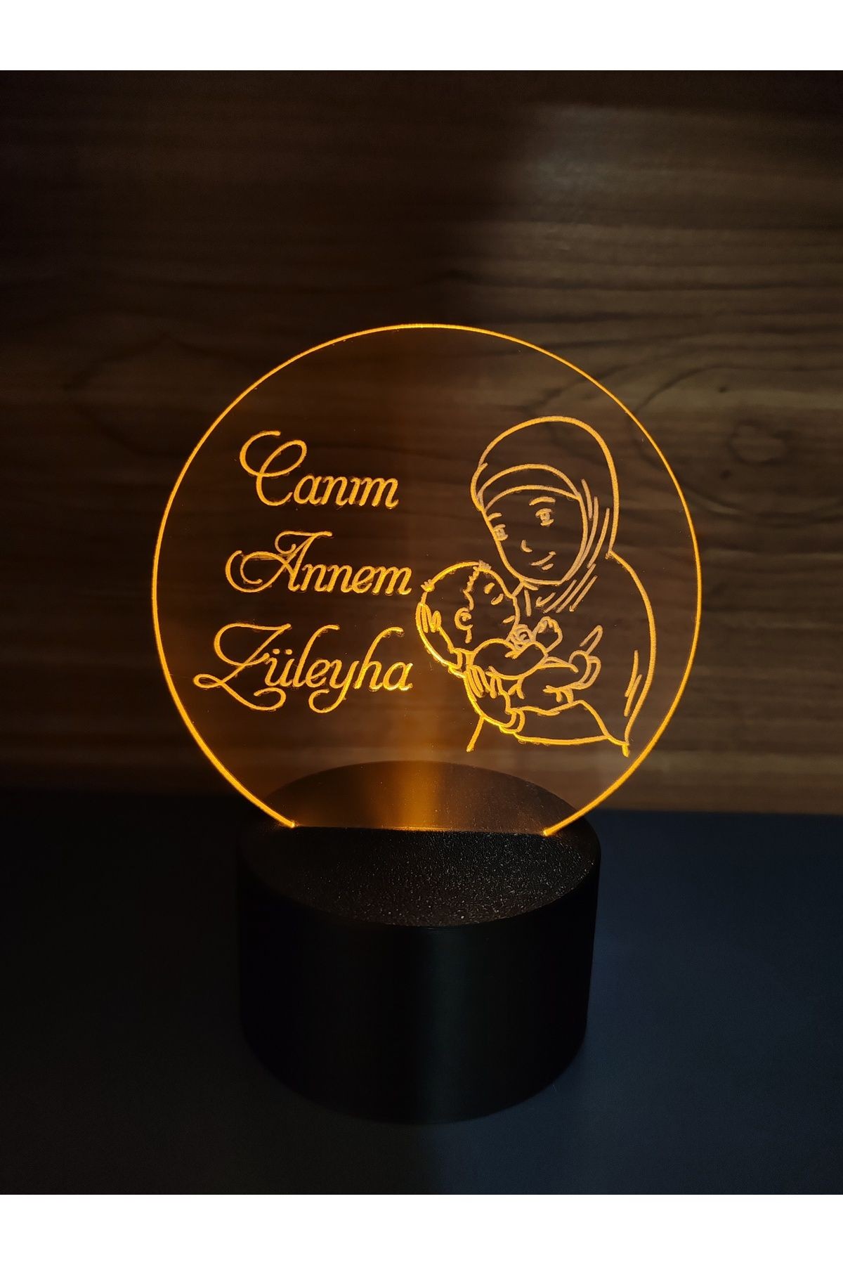 ANNELER GÜNÜ KİŞİYE ÖZEL MASA LAMBASI ( PİLLİ )
