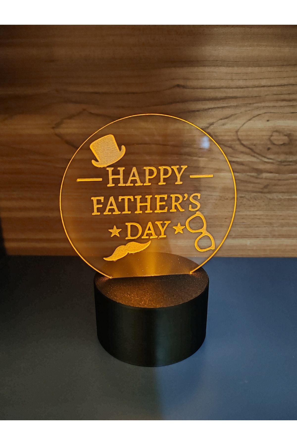 BABALAR GÜNÜ HAPPY FATHERS DAY MASA LAMBASI ( PİLLİ )