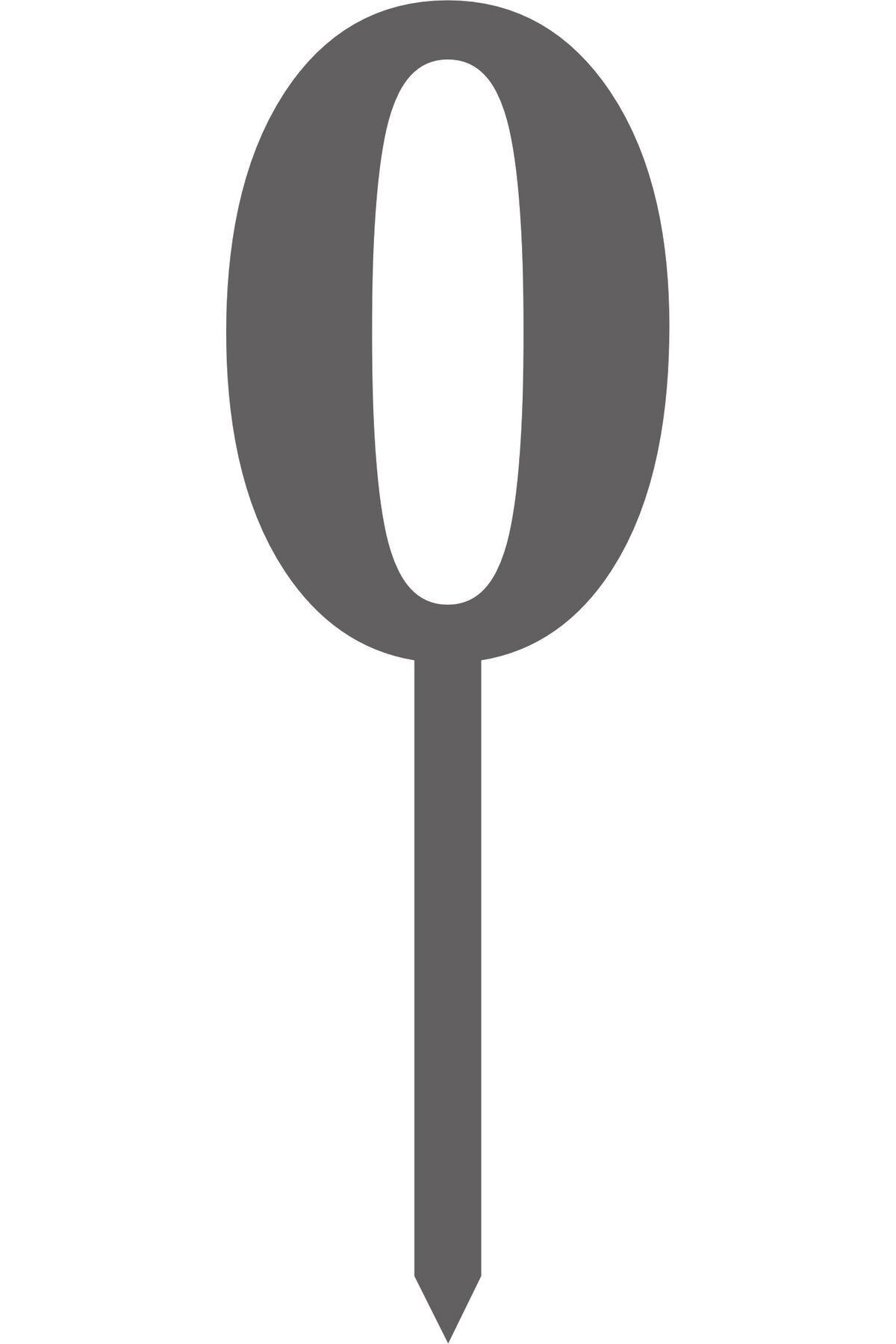 Rakamlı Pleksi Pasta Süsü Gümüş