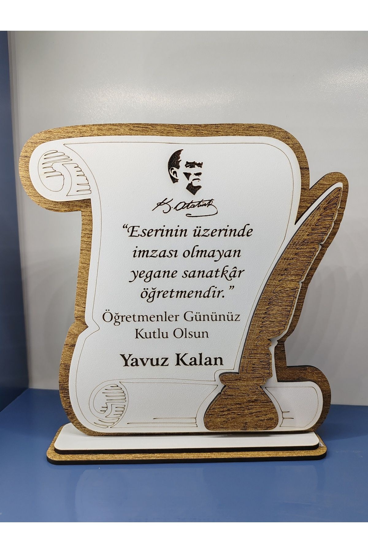 Öğretmenler Günü Hediyesi Ahşap Plaket