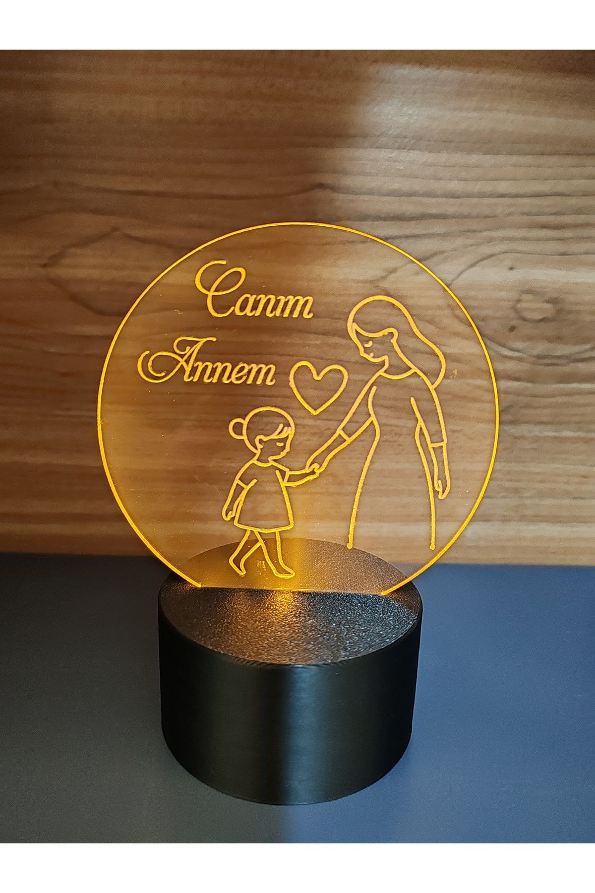 ANNELER GÜNÜ ANNE KIZ MASA LAMBASI ( PİLLİ )