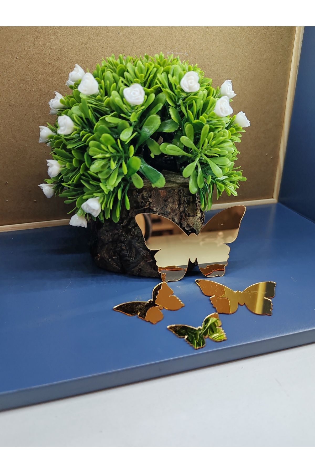 KELEBEK GOLD YAPIŞKANLI PLEKSİ (4 LÜ PAKET)