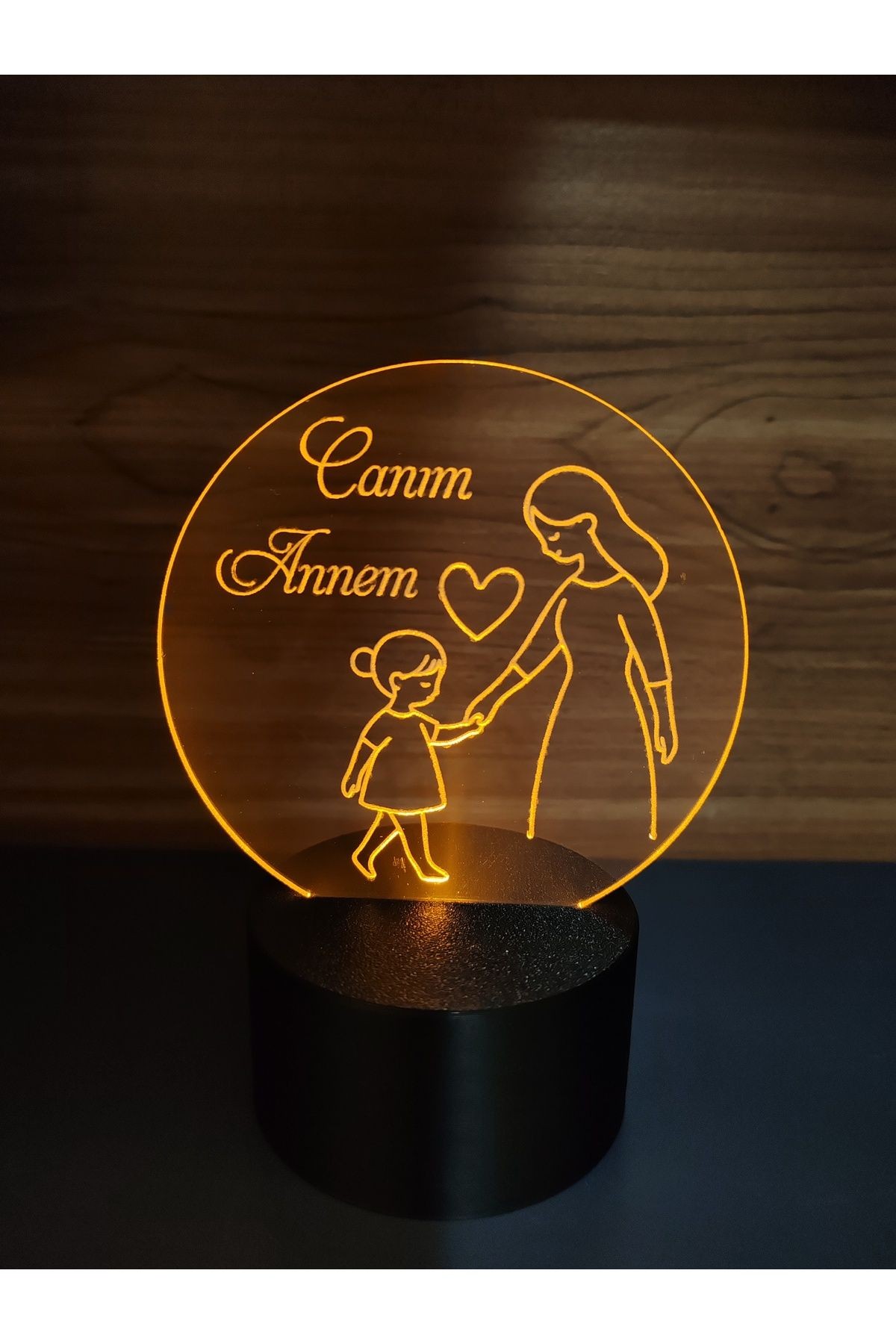 ANNELER GÜNÜ ANNE KIZ MASA LAMBASI ( PİLLİ )