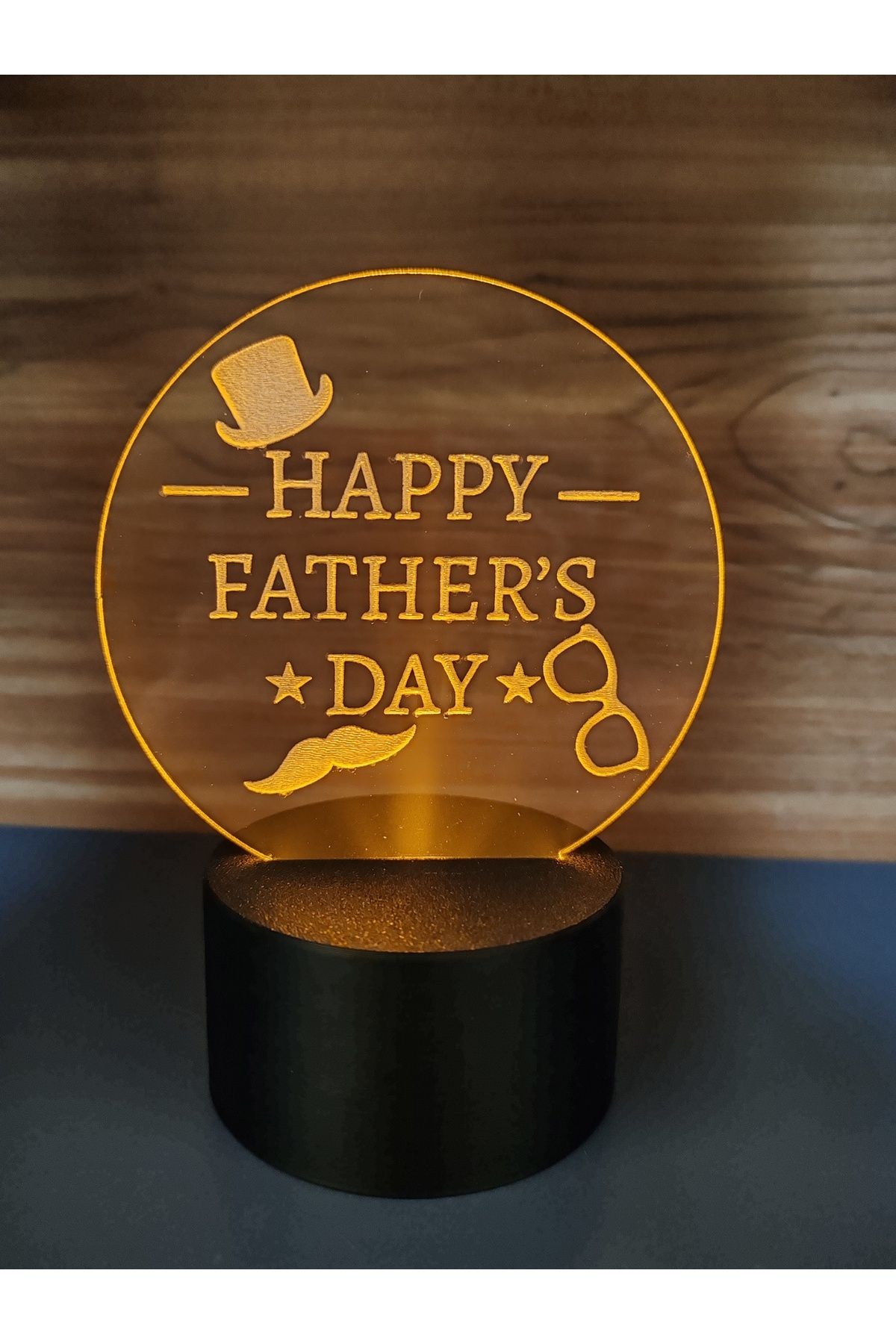 BABALAR GÜNÜ HAPPY FATHERS DAY MASA LAMBASI ( PİLLİ )