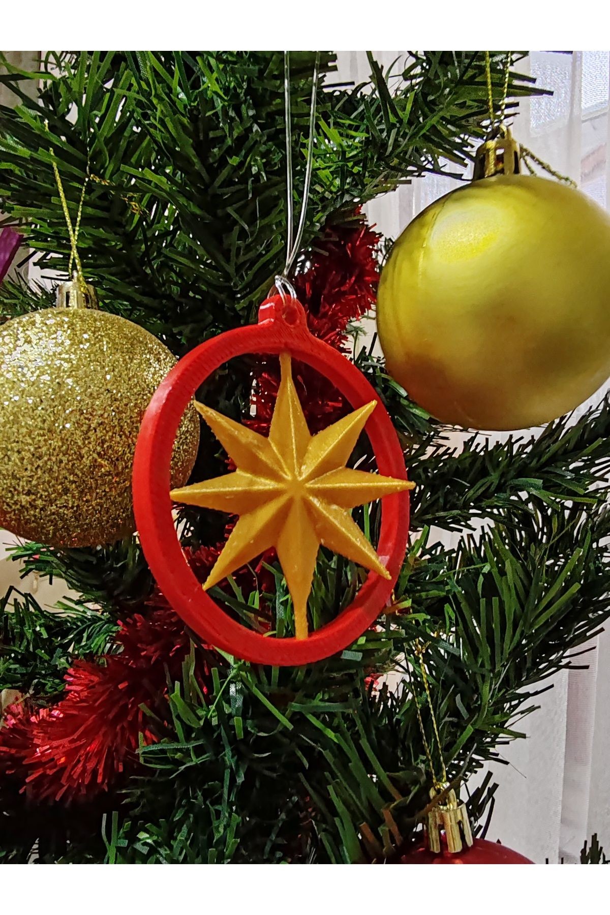 3d Hareketli Yeni Yıl Merry Christmas Ağaç Süsü 5 Li Paket