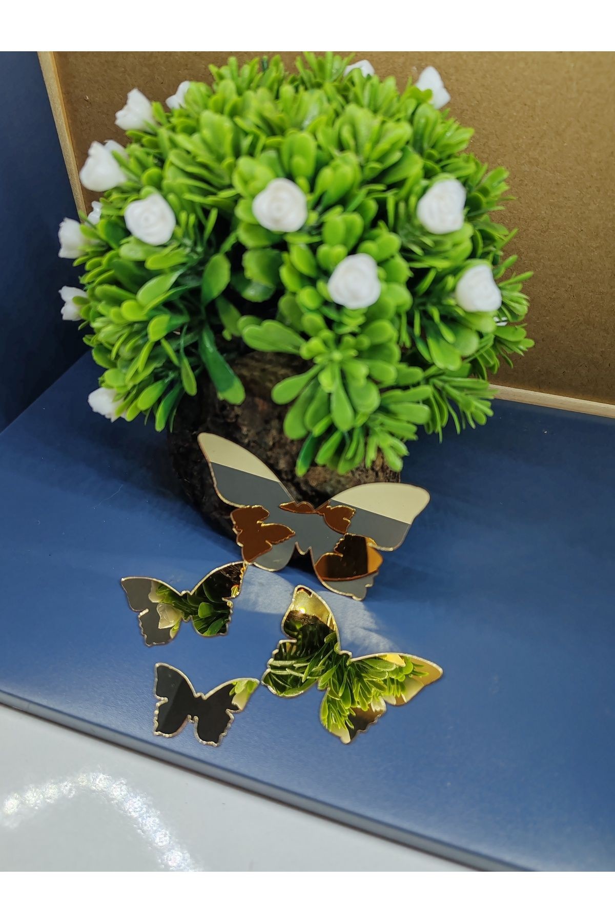 KELEBEK GOLD YAPIŞKANLI PLEKSİ (4 LÜ PAKET)