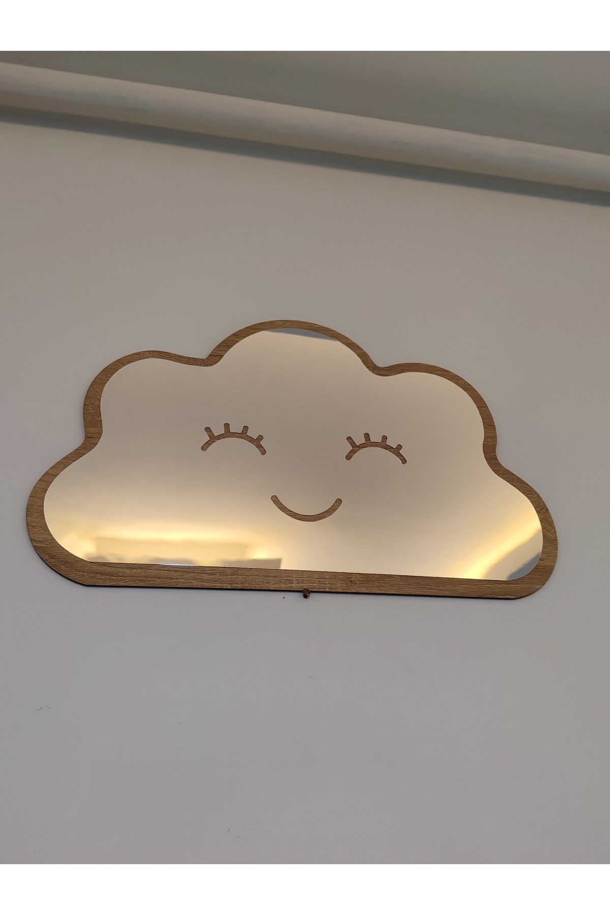 BULUT Figürlü Çocuk Odası Dekoratif Pleksi Ayna 40x25 cm BÜYÜK BOY