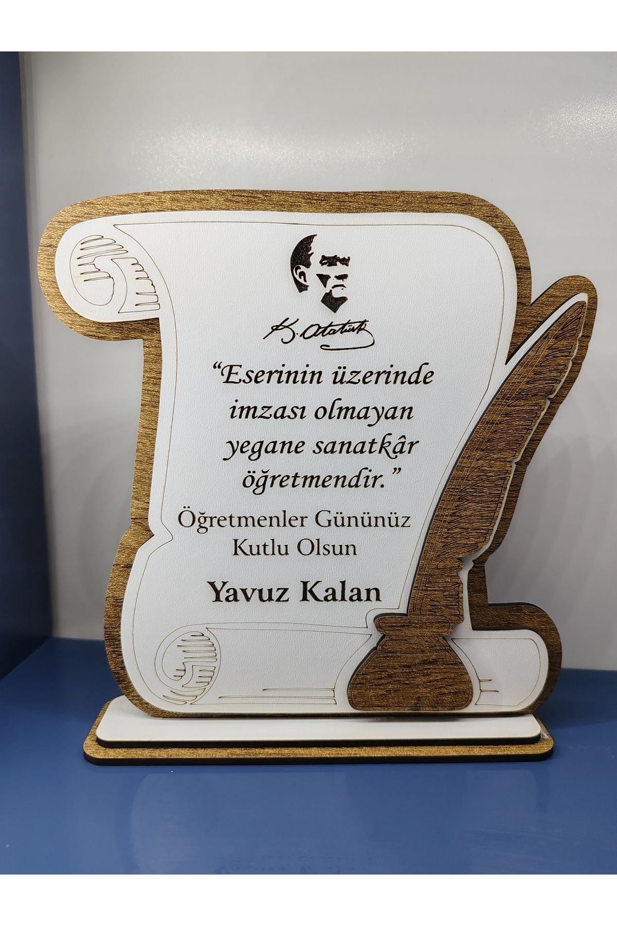 Öğretmenler Günü Hediyesi Ahşap Plaket