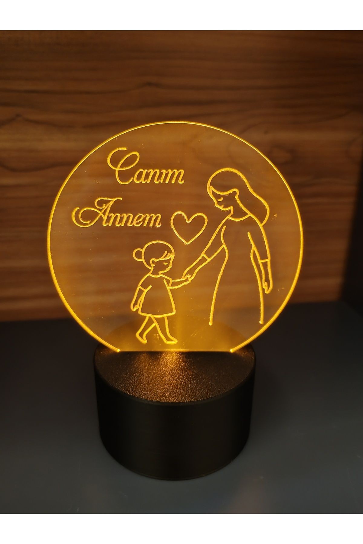 ANNELER GÜNÜ ANNE KIZ MASA LAMBASI ( PİLLİ )