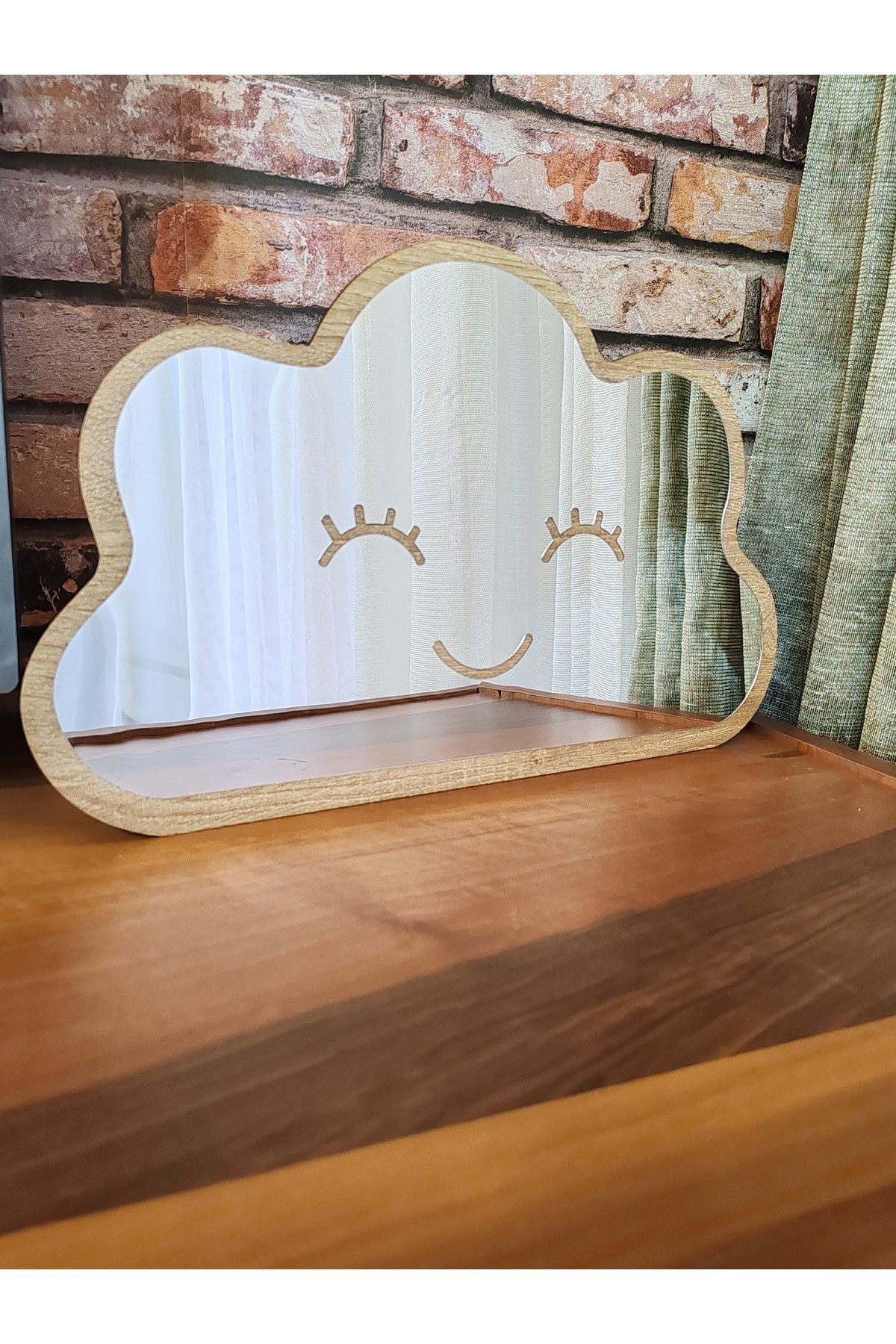 BULUT Figürlü Çocuk Odası Dekoratif Pleksi Ayna 40x25 cm BÜYÜK BOY