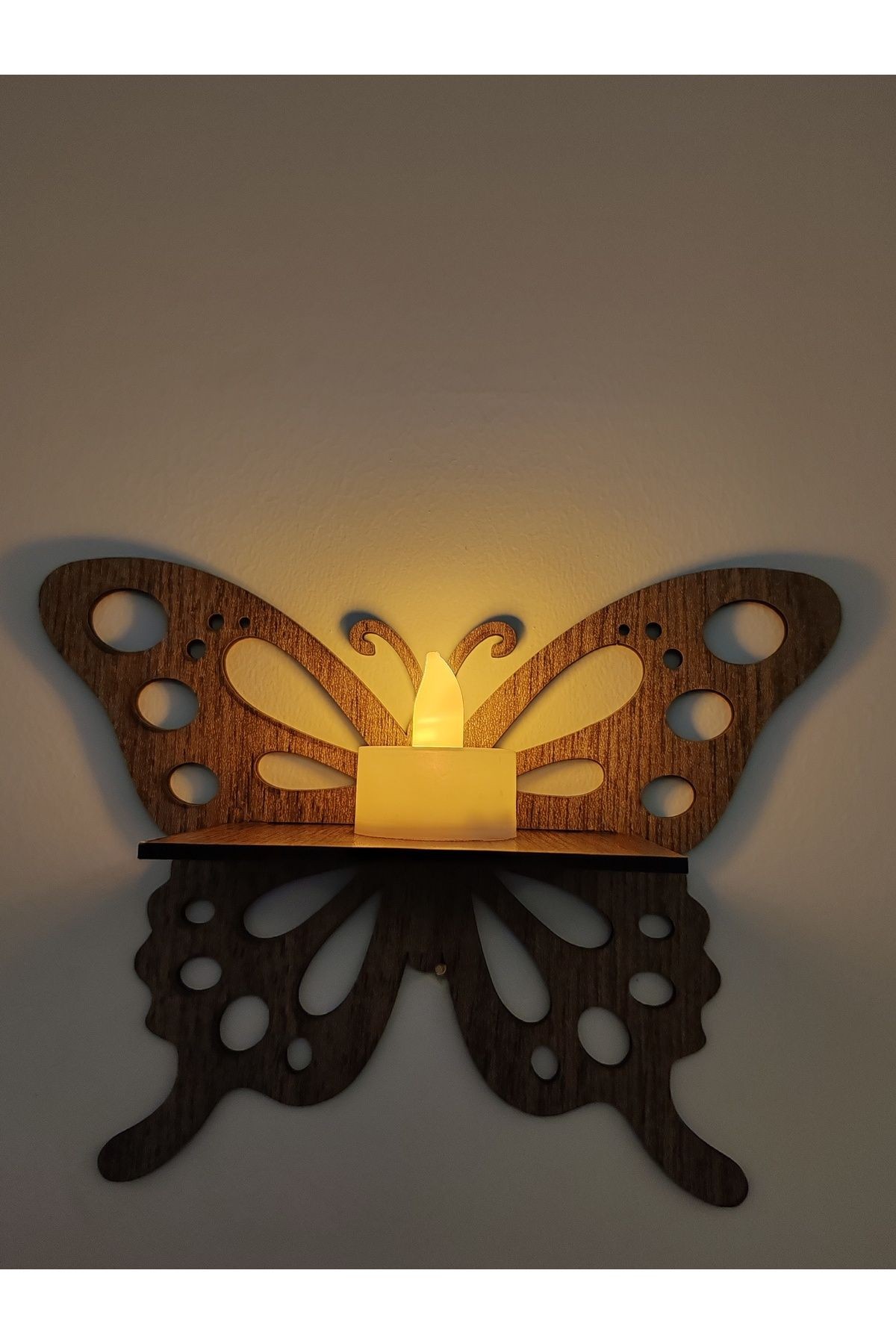 KELEBEK DEKORATİF RAFLI SET 3'LÜ (3MM MDF)