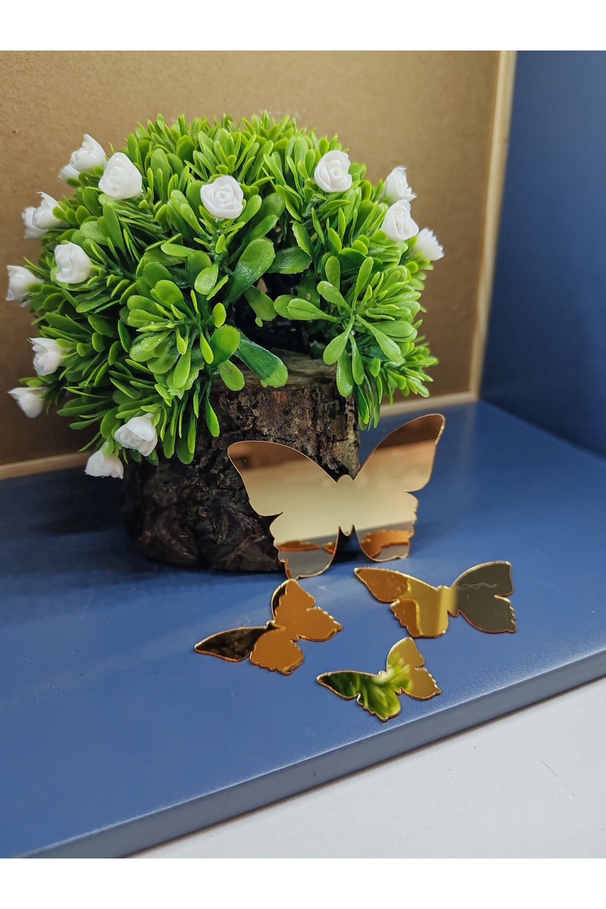 KELEBEK GOLD YAPIŞKANLI PLEKSİ (4 LÜ PAKET)