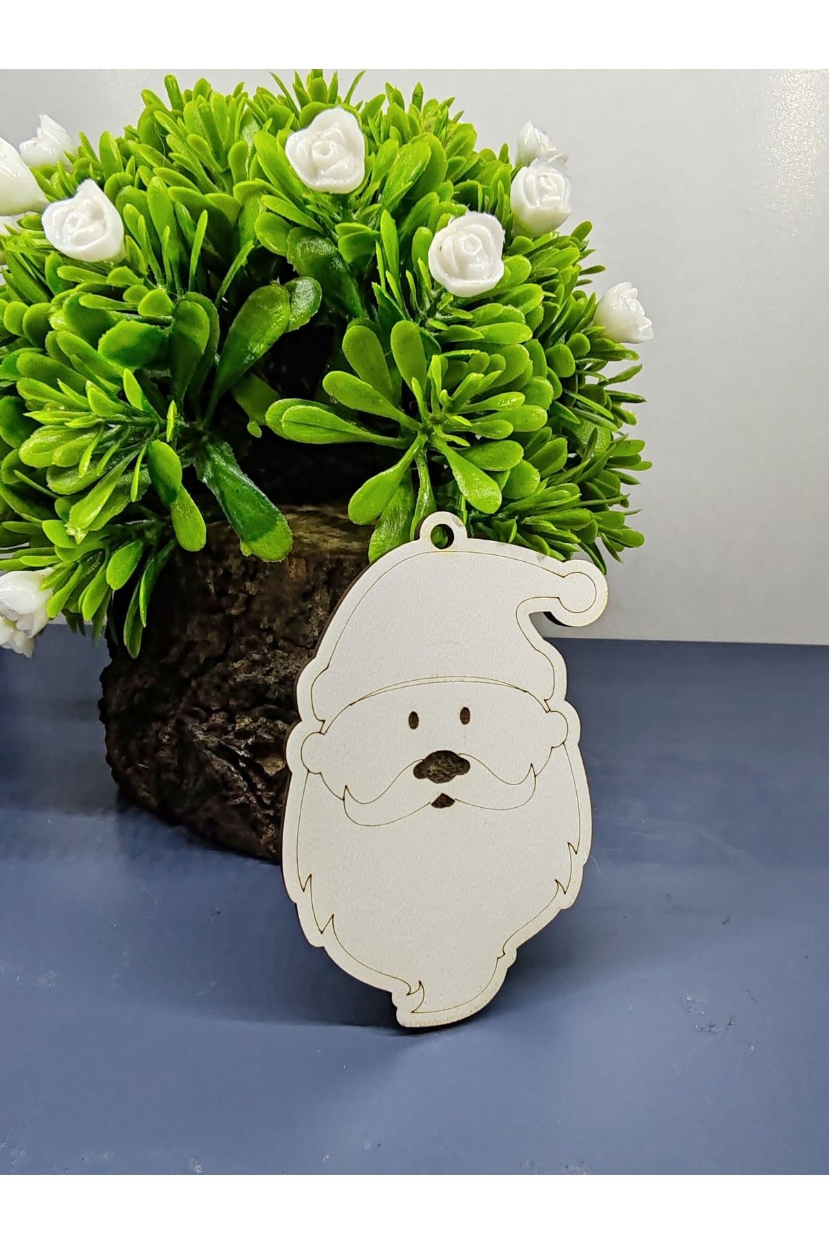 Yeni Yıl Merry Christmas Mdf Ağaç Süsü ( 5'li Paket)