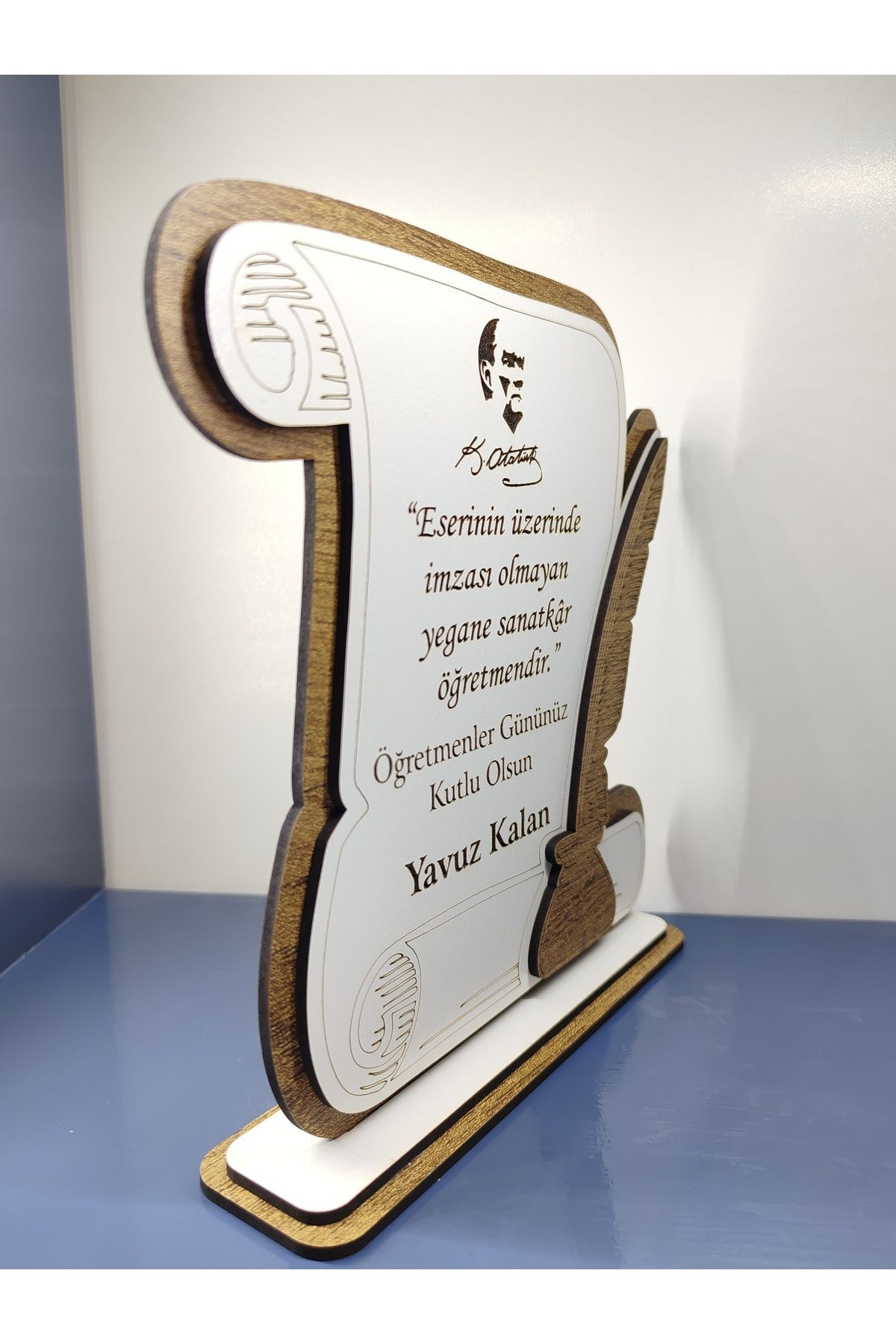 Öğretmenler Günü Hediyesi Ahşap Plaket