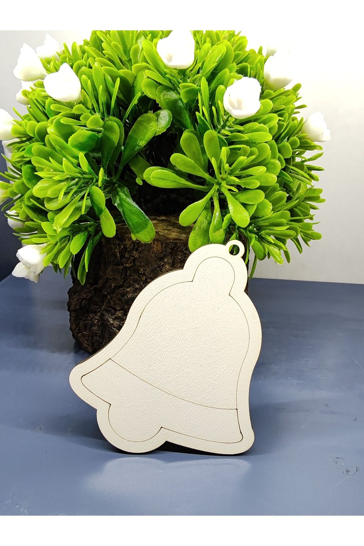 Yeni Yıl Merry Christmas Mdf Ağaç Süsü ( 5'li Paket)