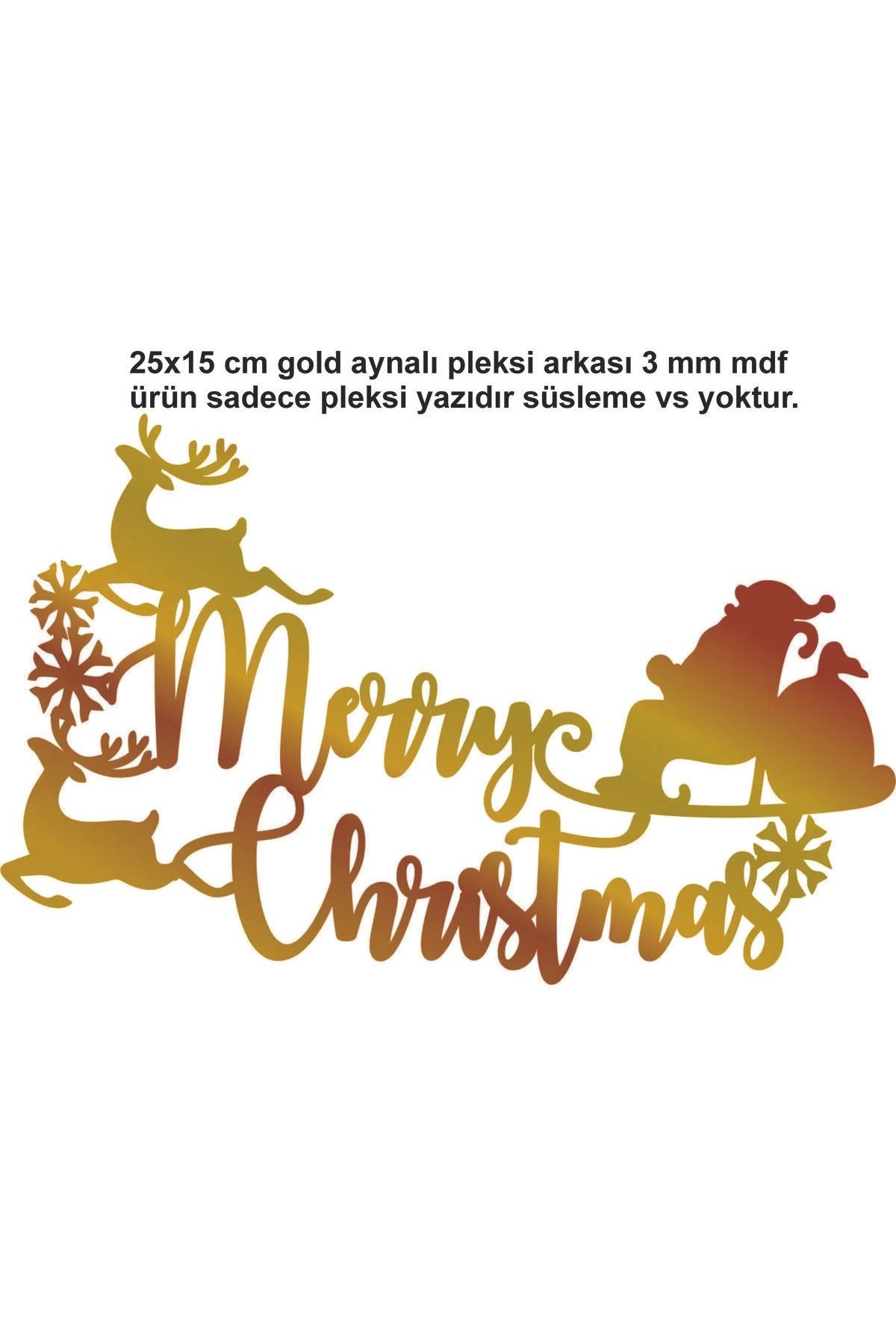 Yeni Yıl Merry Christmas Pleksi Yazısı