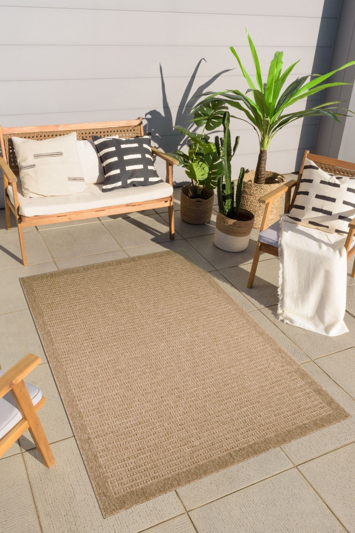 Naturel Jüt Halı Modern Örme Kilim 8751