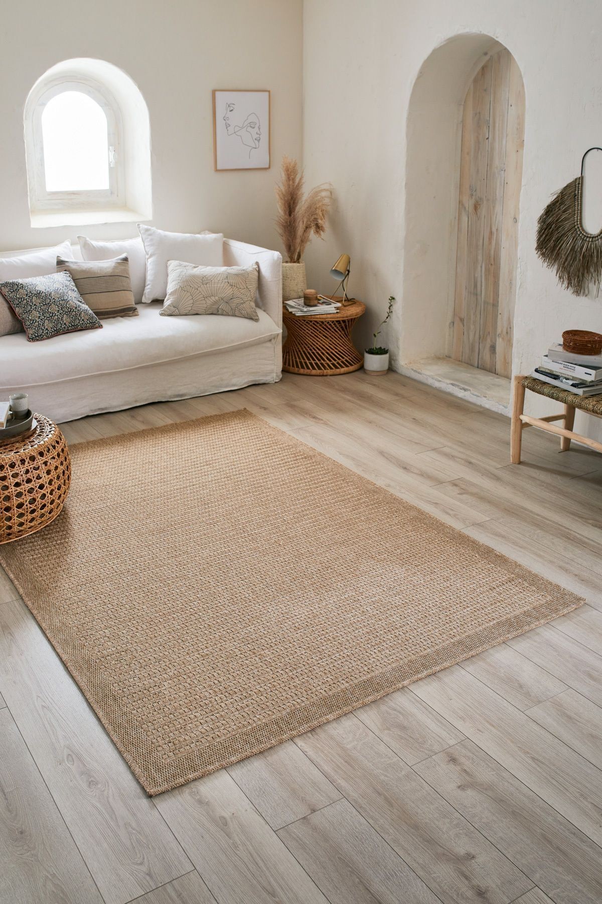 Naturel Jüt Halı Modern Örme Kilim 8751